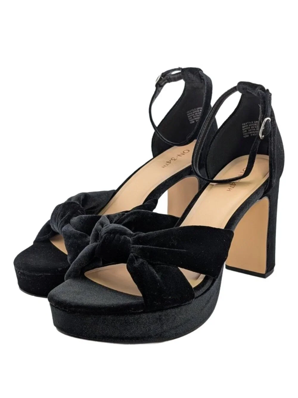 On 34th Sabinaa Platform Sandals Black US Size 10
